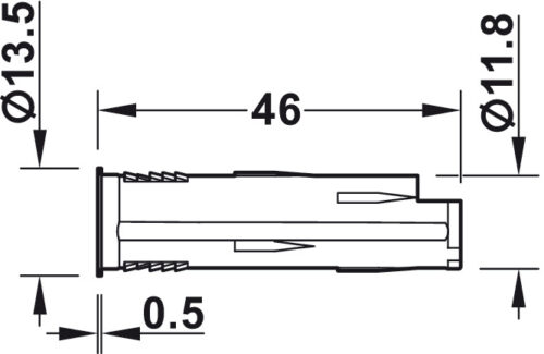 Công tắc điều chỉnh sáng tối hệ modula Hafele 833.89.126 5 Kích thước của Công tắc điều chỉnh sáng tối hệ modula Hafele 833.89.126