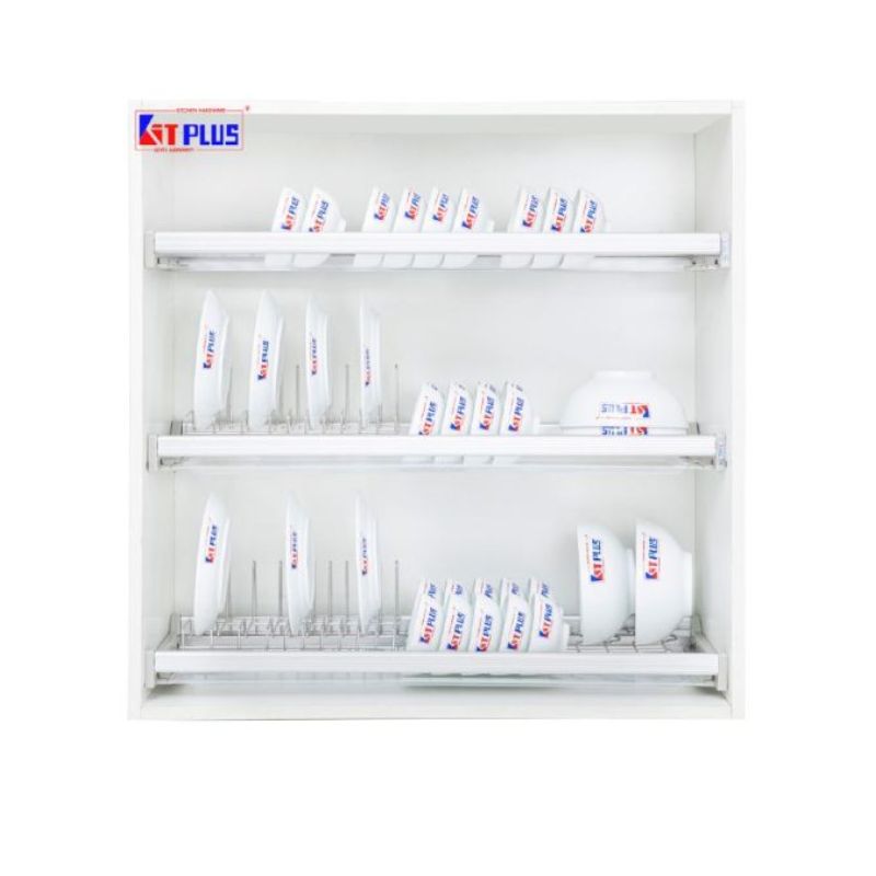 Giá bát cố định 3 tầng cao cấp, Inox mờ Kit Plus DK12B VIP.70 3 Giá bát cố định 3 tầng cao cấp, Inox mờ Kit Plus DK12B VIP.70