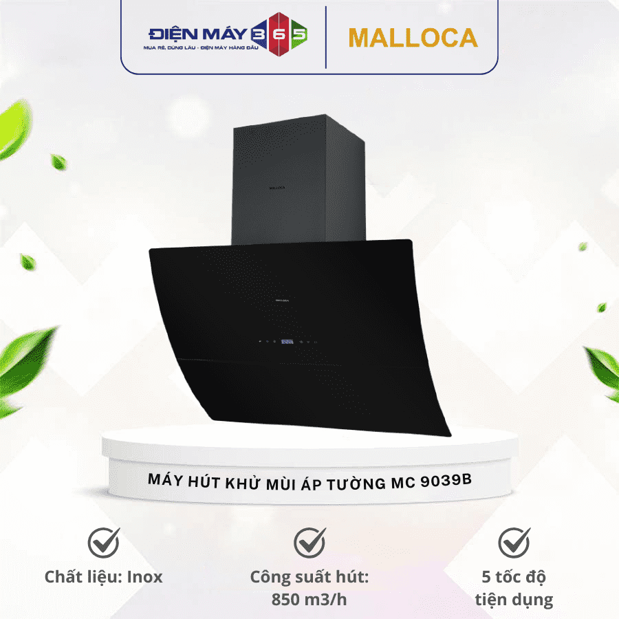 Máy hút khử mùi áp tường MALLOCA MC 9039B 3 Máy hút khử mùi áp tường MALLOCA MC 9039B