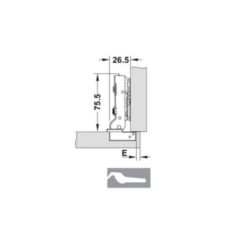 Bản lề Cucina Legato 334.00.065 mạ niken, đen 5 Bản lề Cucina Legato 334.00.065 mạ niken, đen