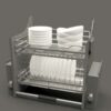 Rổ bát đĩa di động Cucina Lento 504.76.137 800mm Inox 304/ Xám 2 Rổ bát đĩa di động Cucina Lento 504.76.137 800mm Inox 304/ Xám