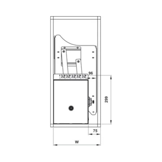 Rổ bát đĩa di động lướt tròn Lento Hafele 504.76.208 mạ chrome 4 Kích thước của Rổ bát đĩa di động lướt tròn Lento Hafele 504.76.208 mạ chrome