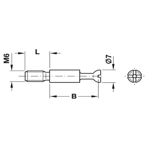 Thân ốc liên kết ván dày 12mm Hafele 262.27.941 5 Kích thước của Thân ốc liên kết ván dày 12mm Hafele 262.27.941