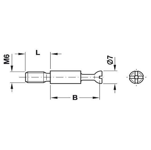 Thân ốc liên kết ván dày 12mm Hafele 262.27.941 4 Kích thước của Thân ốc liên kết ván dày 12mm Hafele 262.27.941