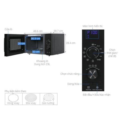 Lò vi sóng có nướng Hafele HW-F23B 538.31.270 7 thong so ki thuat lo vi song co nuong hafele hw f23b 538 31 270