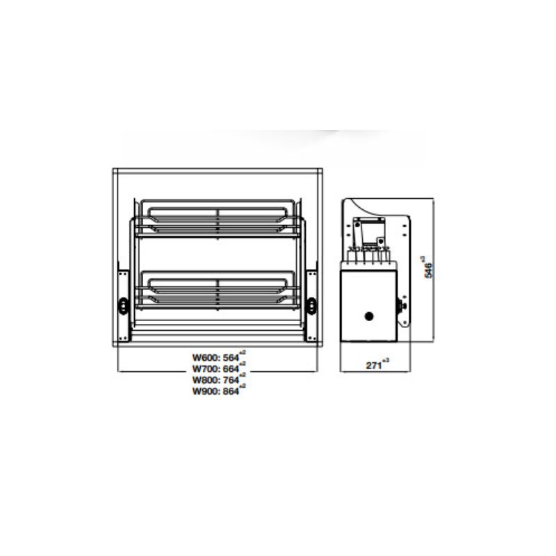 Bộ rổ nâng hạ Hafele Oria 504.76.508 900mm 4 Bộ rổ nâng hạ Hafele Oria 504.76.508 900mm