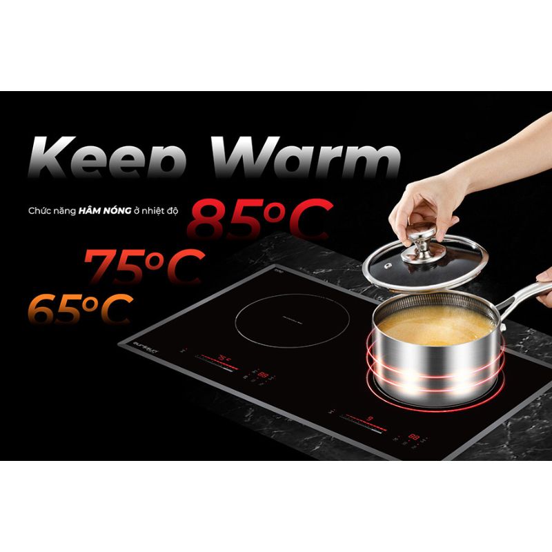 Bếp từ đôi Eurosun EU-TE398Pro lắp âm 9 Tính năng giữ ấm của bếp từ Eurosun EU-TE398Pro