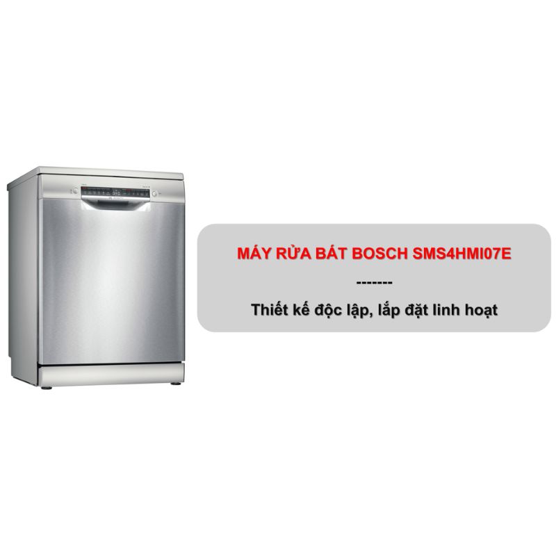 Máy rửa bát độc lập Bosch SMS4HMI07E serie 4 6 Máy rửa bát độc lập Bosch SMS4HMI07E serie 4 - Ảnh 4