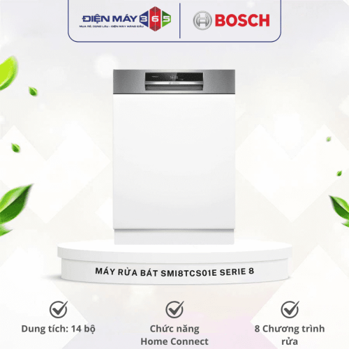 Máy rửa bát âm tủ Bosch SMI8TCS01E serie 8