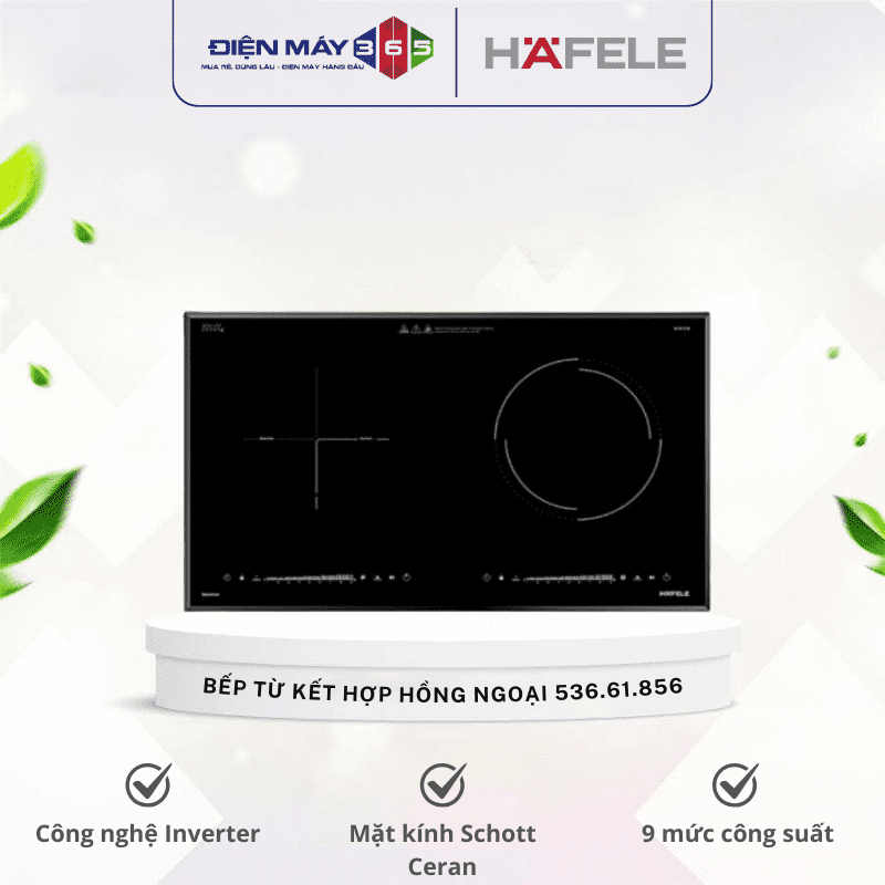 Bếp từ kết hợp hồng ngoại 2 vùng nấu Hafele HC-H7321B 536.61.856 2 Bếp từ kết hợp hồng ngoại 2 vùng nấu Hafele HC-H7321B 536.61.856