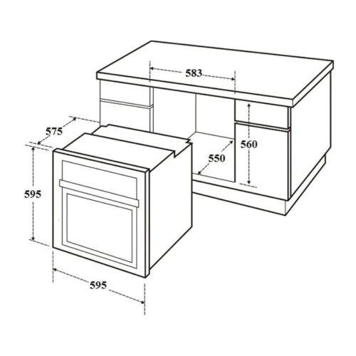 Lò nướng âm tủ Canzy CZ 11EBN 5 Kích thước lò nướng âm tủ Canzy CZ 11EBN