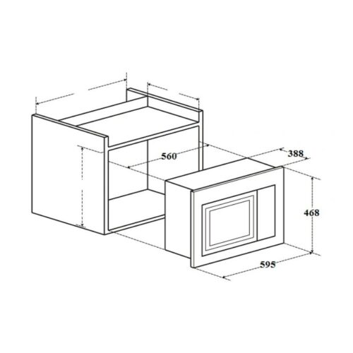 Lò vi sóng âm tủ Canzy CZ 28GS 5 Kích thước lò vi sóng âm tủ Canzy CZ 28GS