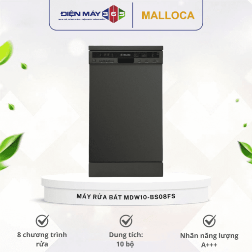 Máy rửa bát độc lập Malloca MDW10-BS08FS 10 may rua bat doc lap malloca mdw10 bs08fs optimized