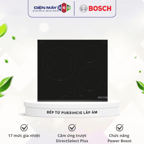 Bếp từ Bosch 3 vùng nấu PIJ631HC1E lắp âm