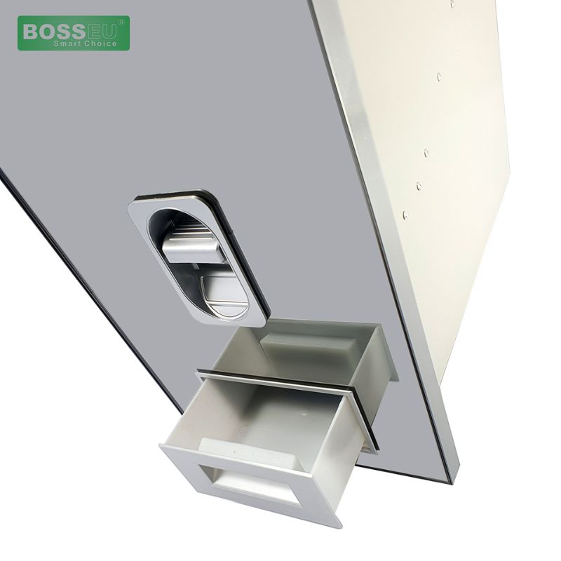 Thùng gạo gương nút nhấn BossEU BS250 Silver 4 Ảnh thực tế thùng gạo gương nút nhấn BossEU BS250 Silver