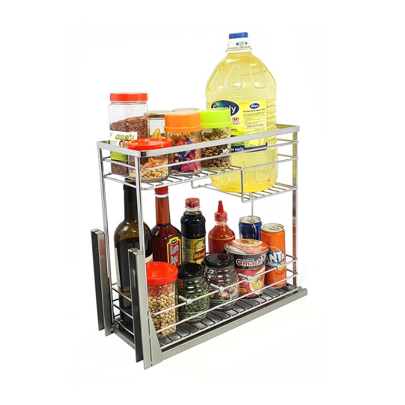 Giá gia vị inox 304 nan dẹt BossEU BS304.125GS 4 Hình ảnh giá gia vị inox 304 nan dẹt BossEU BS304.125GS