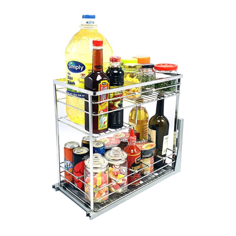 Giá gia vị inox 304 nan dẹt BossEU BS304.130GS 4 Hình ảnh thực tế giá gia vị inox 304 nan dẹt BossEU BS304.130GS