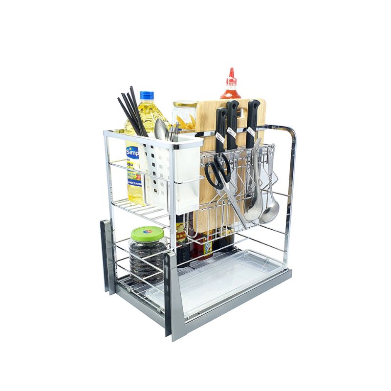 Giá dao thớt inox mạ crom BossEU BS350D 5 hình ảnh giá dao thớt inox mạ crom BossEU BS350D