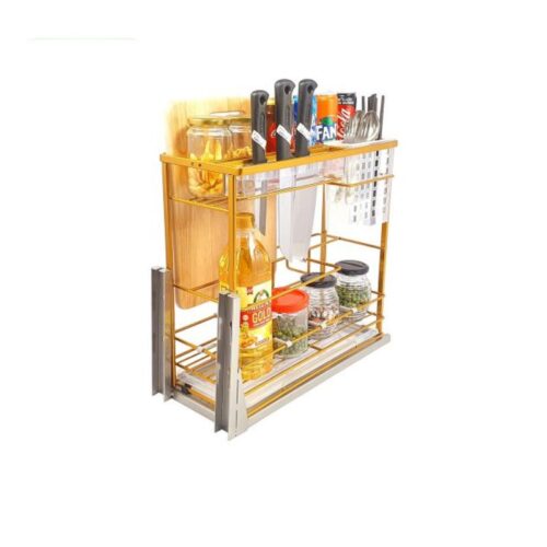 Giá dao thớt nan dẹt mạ Nano vàng BossEU BS301.250D 7 Hình ảnh giá dao thớt nan dẹt mạ Nano vàng BossEU BS301.250D