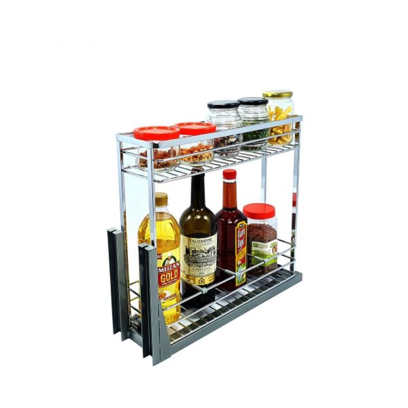 Giá gia vị inox 304 nan dẹt BossEU BS120G 4 Hình ảnh giá gia vị inox 304 nan dẹt BossEU BS120G