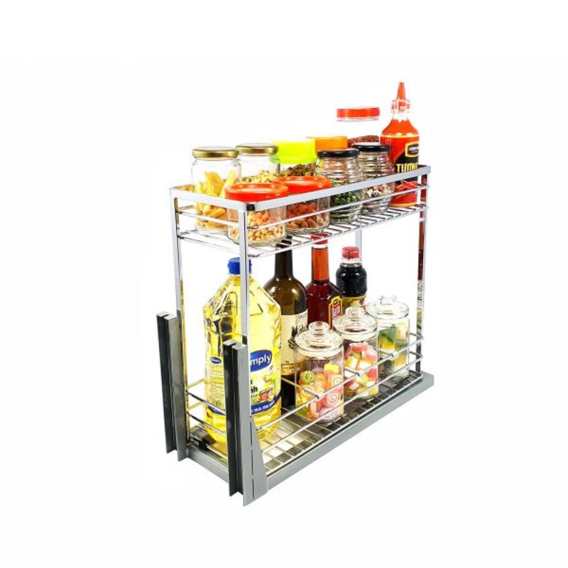 Giá gia vị inox 304 nan dẹt BossEU BS125G 4 Hình ảnh giá gia vị inox 304 nan dẹt BossEU BS125G