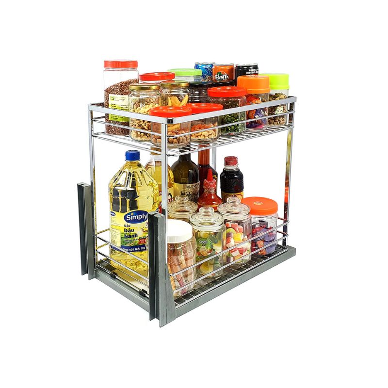 Giá gia vị inox 304 nan dẹt BossEU BS135G 4 Hình ảnh giá gia vị inox 304 nan dẹt BossEU BS135G