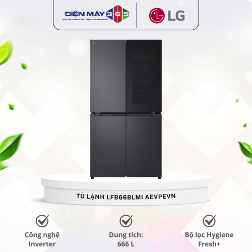 Tủ lạnh 4 cánh 666 lít LG LFB66BLMI AEVPEVN