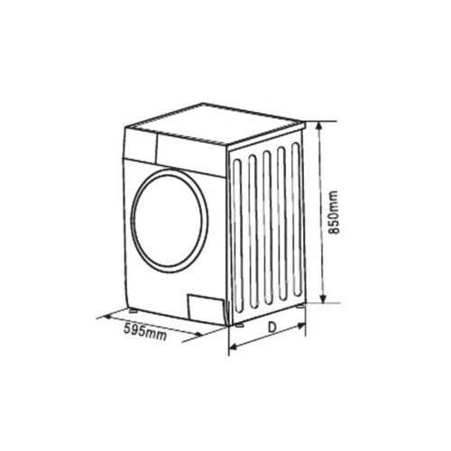 Máy giặt Brandt 12kg WFB124QWA cửa trước 7 Kích thước máy giặt Brandt 12kg WFB124QWA cửa trước