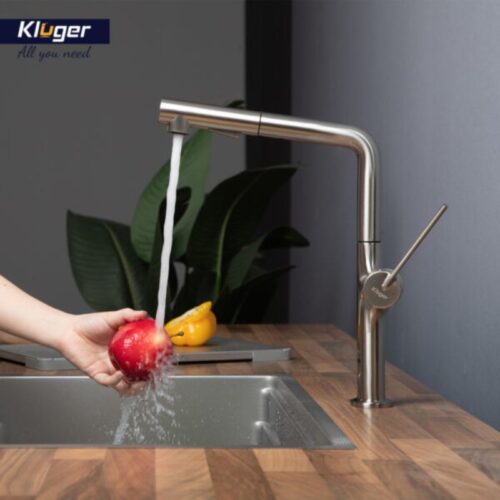 Vòi rửa bát nóng lạnh Kluger KLF0001S có dây rút 7 Ảnh vòi rửa bát nóng lạnh Kluger KLF0001S có dây rút