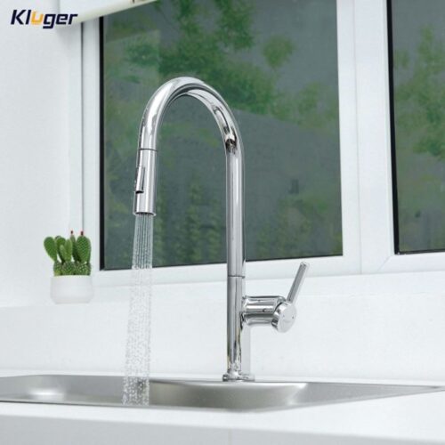 Vòi rửa bát nóng lạnh Kluger KLF0003C có dây rút 7 Ảnh vòi rửa bát nóng lạnh Kluger KLF0003C có dây rút