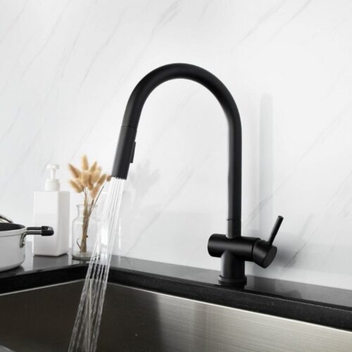 Vòi rửa bát nóng lạnh Kluger KLF0008B có dây rút 7 Ảnh vòi rửa bát nóng lạnh Kluger KLF0008B có dây rút