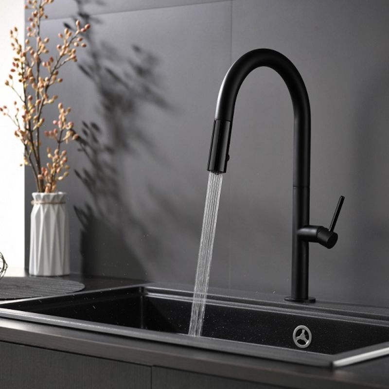Vòi rửa bát nóng lạnh Kluger KLF0010B có dây rút 4 Ảnh vòi rửa bát nóng lạnh Kluger KLF0010B có dây rút