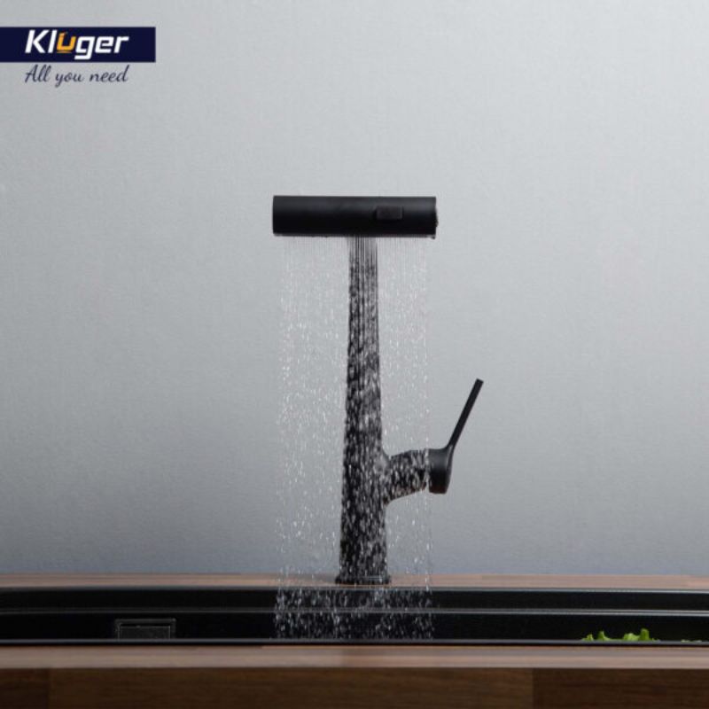 Vòi rửa bát nóng lạnh Kluger KLF0018B có dây rút 4 Ảnh vòi rửa bát nóng lạnh Kluger KLF0018B có dây rút