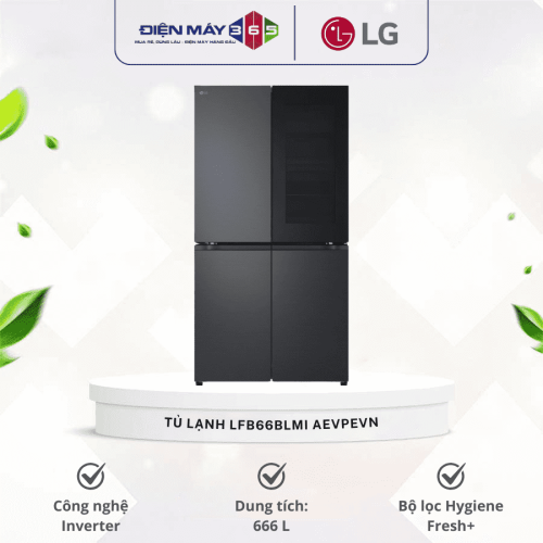 Tủ Lạnh 4 cánh Multi door Inverter 666 Lít LG LFB66BLMI