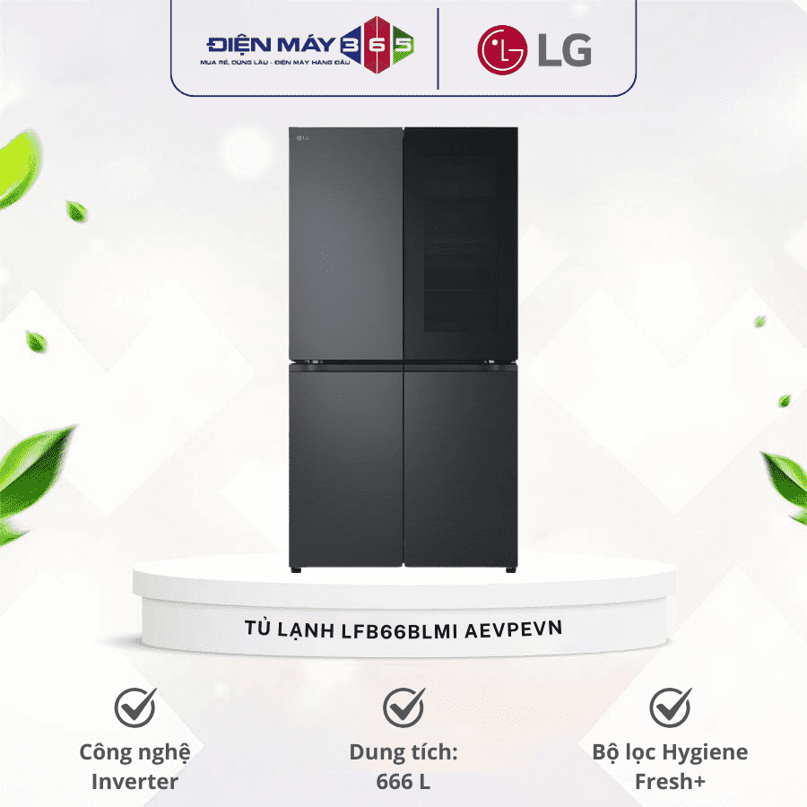 Tủ Lạnh 4 cánh Multi door Inverter 666 Lít LG LFB66BLMI 3 Tủ Lạnh 4 cánh Multi door Inverter 666 Lít LG LFB66BLMI