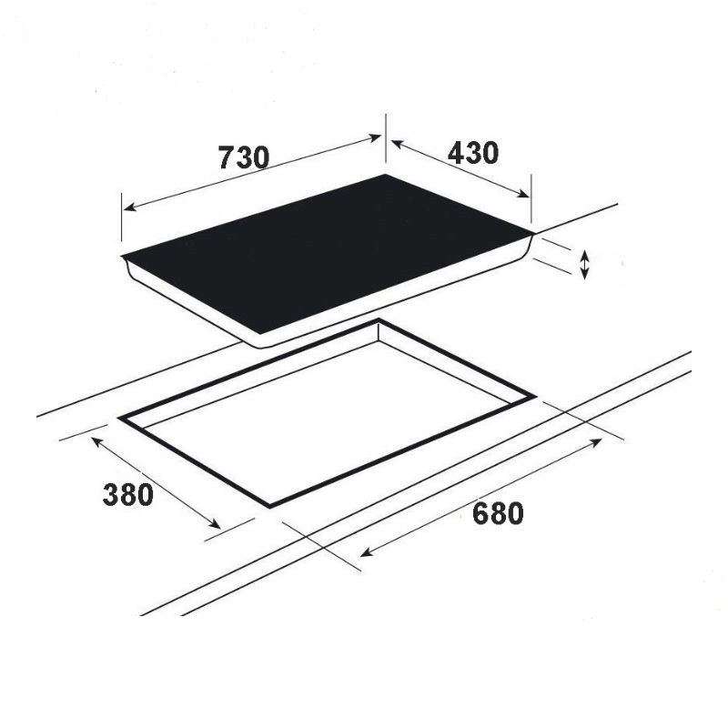 Bếp từ Faster FS 825I 4 Kích thước bếp từ Faster FS 825I