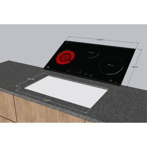 Bếp từ kết hợp hồng ngoại Tomate TOM 03IR 9 Kích thước bếp từ kết hợp hồng ngoại Tomate TOM 03IR