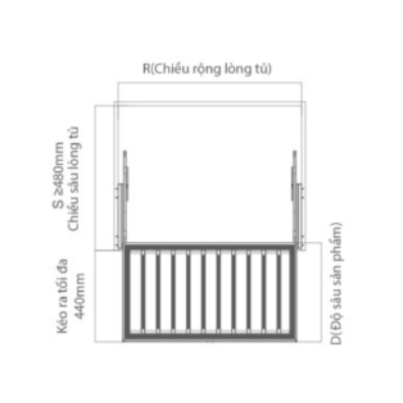 Giá treo quần tây cao cấp GrandX XM.90B 5 Kích thước giá treo quần tây cao cấp GrandX XM.90B