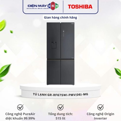 Tủ Lạnh 4 cánh Multi Doors Inverter 515 Lít Toshiba GR-RF675WI-PMV(06)-MG