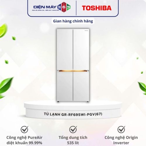 Tủ Lạnh 4 cánh Multi doors Inverter 535 Lít Toshiba GR-RF695WI-PGV(67)