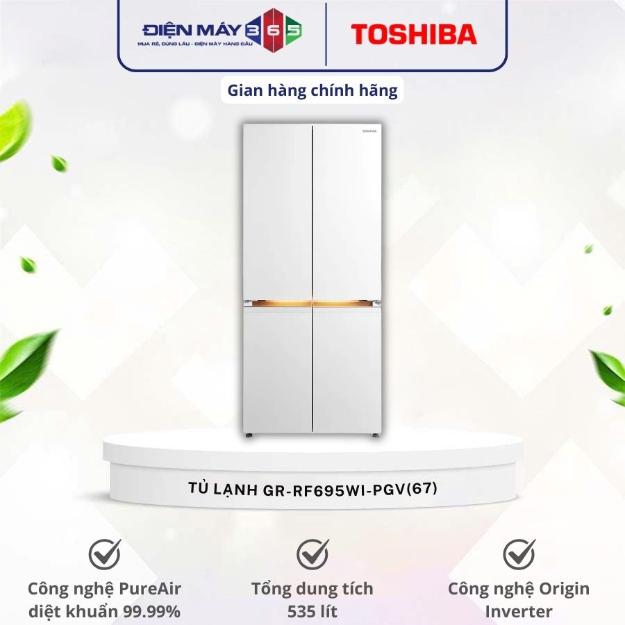 Tủ Lạnh 4 cánh Multi doors Inverter 535 Lít Toshiba GR-RF695WI-PGV(67) 3 Tủ Lạnh 4 cánh Multi doors Inverter 535 Lít Toshiba GR-RF695WI-PGV(67)