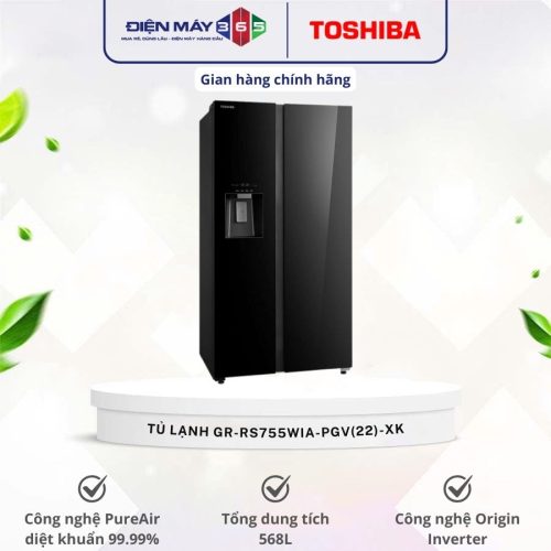 Tủ Lạnh 2 cánh side by side Inverter 568 Lít Toshiba GR-RS755WIA-PGV(22)-XK