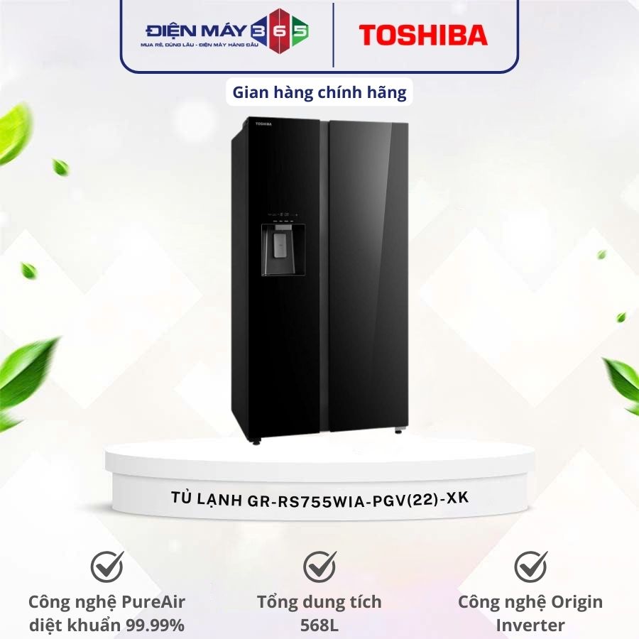 Tủ Lạnh 2 cánh side by side Inverter 568 Lít Toshiba GR-RS755WIA-PGV(22)-XK 3 Tủ Lạnh 2 cánh side by side Inverter 568 Lít Toshiba GR-RS755WIA-PGV(22)-XK