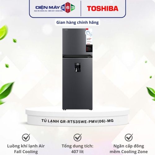 Tủ lạnh Toshiba Inverter 407 lít GR-RT535WE-PMV(06)-MG
