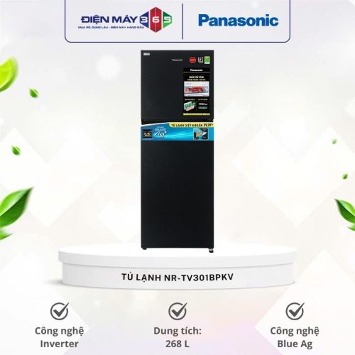 Tủ Lạnh 2 cánh Inverter 268 Lít Panasonic NR-TV301BPKV