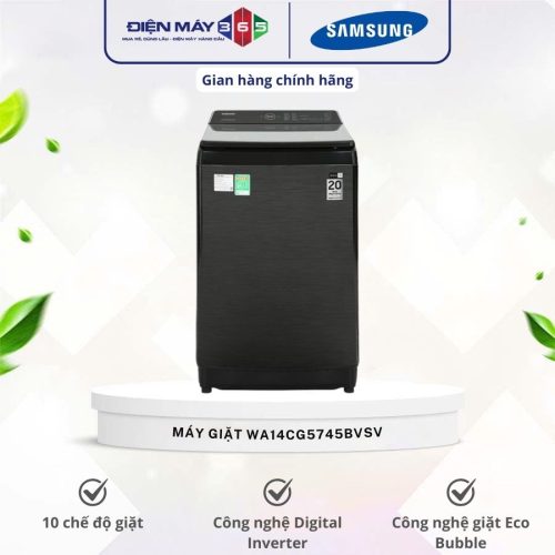 Máy Giặt Samsung Inverter 14 kg WA14CG5745BVSV cửa trên