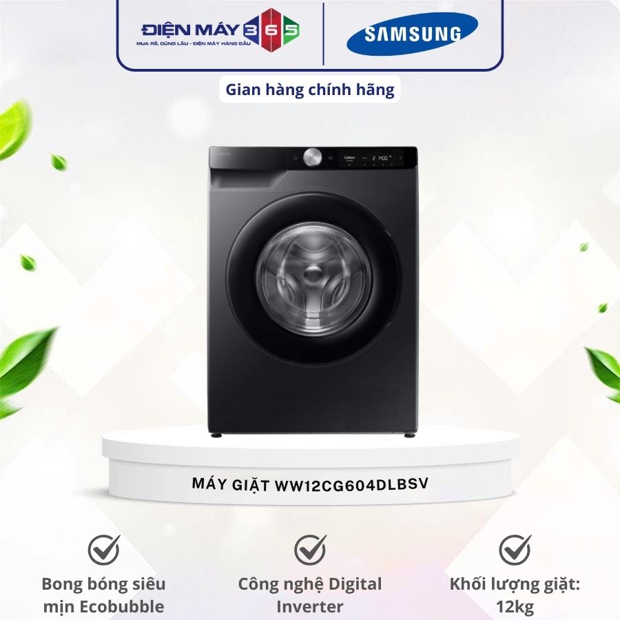 Máy Giặt Samsung AI EcoBubble Inverter 12 kg WW12CG604DLBSV cửa trước 3 Máy Giặt Samsung AI EcoBubble Inverter 12 kg WW12CG604DLBSV cửa trước