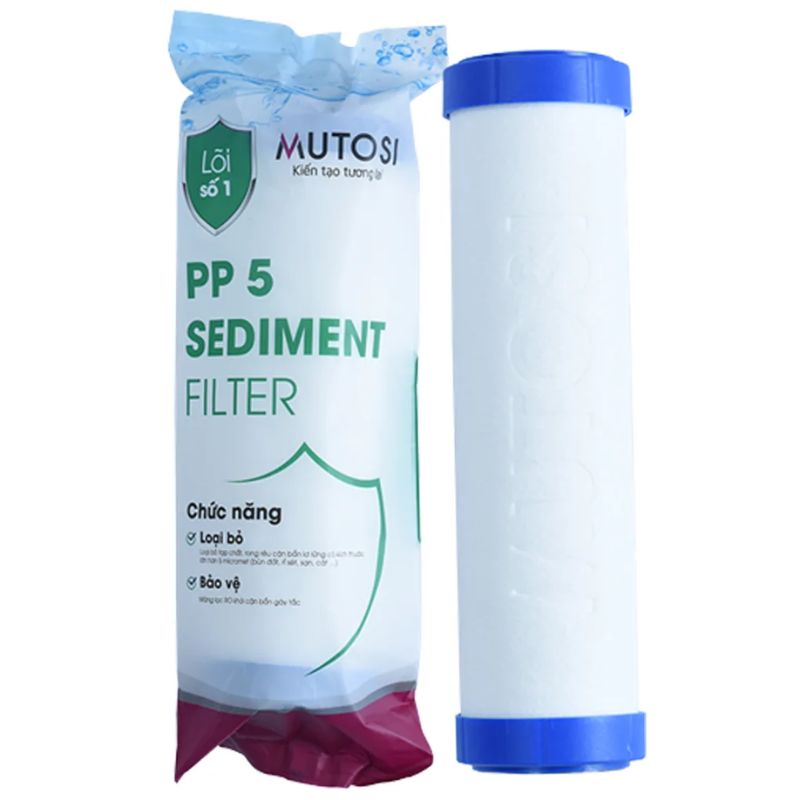 Lõi lọc nước Mutosi Số 1 PP5 Micron 10'' 5 Ảnh lõi lọc nước Mutosi Số 1 PP5 Micron 10''