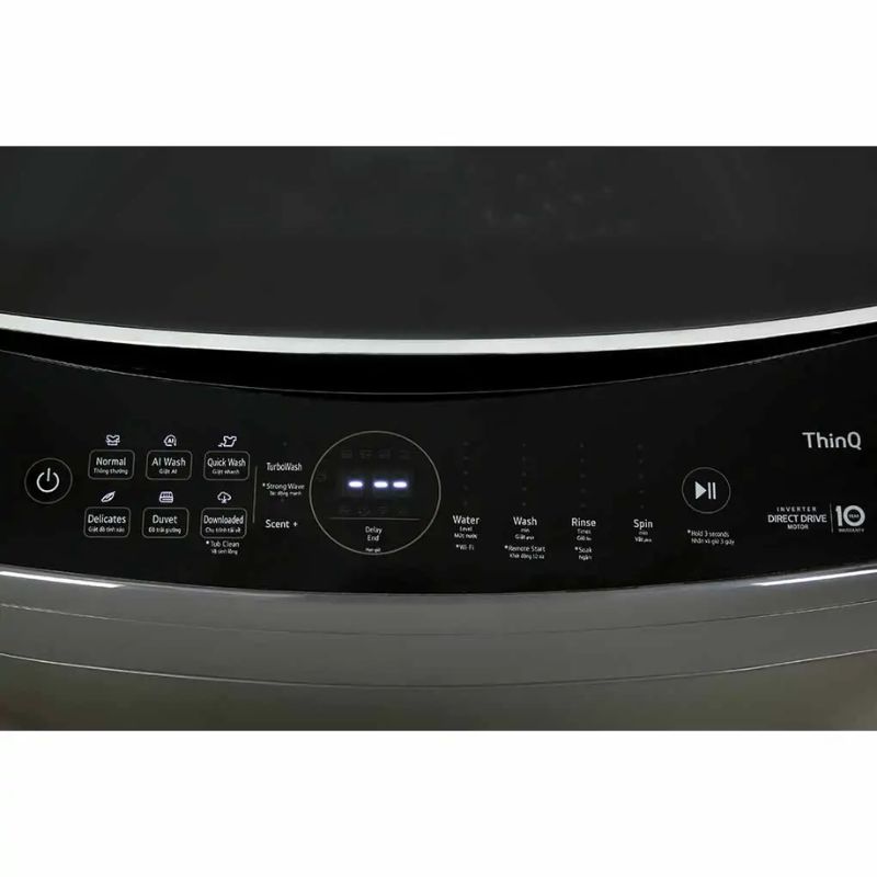 Máy Giặt LG Inverter 19 Kg TV2519DV7B cửa trên 5 Bảng điều khiển máy Giặt LG Inverter 19 Kg TV2519DV7B cửa trên