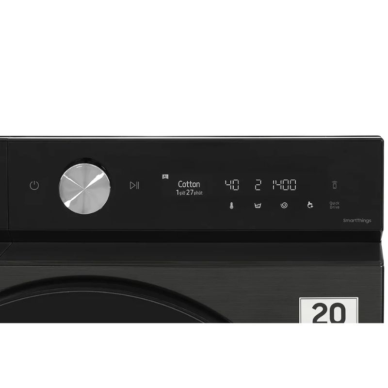 Máy Giặt Samsung Bespoke AI Inverter 14 kg WW14BB944DGBSV cửa trước 6 Bảng điều khiển máy Giặt Samsung Bespoke AI Inverter 14 kg WW14BB944DGBSV cửa trước
